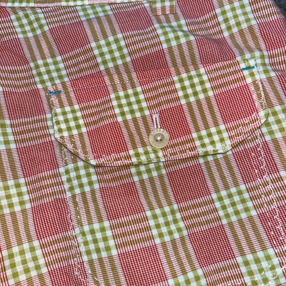 ROBERT GRAHAM Mixed Pink PLAID SHORTS w/Braid Trim & Decorative Top Stitching 34 - Picture 8 of 16